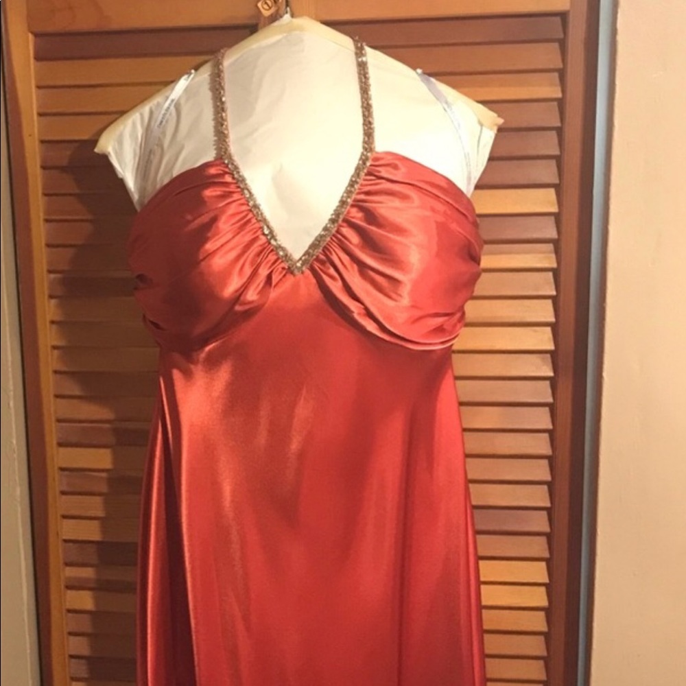 David’s bridal orange dress